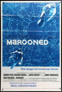 6w117 MAROONED advance 40x60 1969 mail your orders for the reserved seat engagement, cool art, rare!