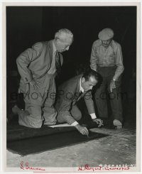 6w327 HUMPHREY BOGART 8x10 still 1946 signing cement at Grauman's Chinese Theatre, Dead Reckoning!
