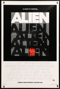 6w263 ALIEN teaser 1sh 1979 Ridley Scott classic, a word of warning, rare & different image!