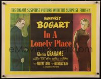 6w077 IN A LONELY PLACE English 1/2sh 1950 Nicholas Ray, Humphrey Bogart, Gloria Grahame, different