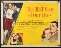 6w066 BEST YEARS OF OUR LIVES style B 1/2sh 1947 Andrews, Wright, Mayo, Russell, different & rare!