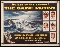 6w068 CAINE MUTINY style B 1/2sh 1954 Humphrey Bogart, Jose Ferrer, Van Johnson & MacMurray!