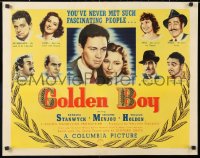 6w073 GOLDEN BOY 1/2sh 1939 William Holden's debut movie, boxing classic, Barbara Stanwyck, rare!