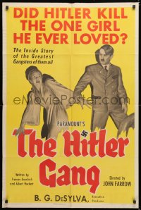 6w172 HITLER GANG style B 1sh 1944 one of the greatest World War II propaganda movie posters!