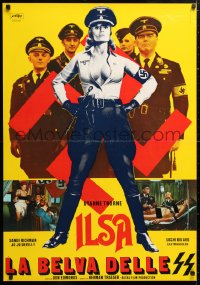 6w230 ILSA SHE WOLF OF THE SS Italian 27x38 pbusta 1975 Dyanne Thorne as Nazi, the SS feared her!