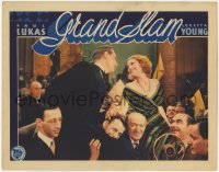 6w437 GRAND SLAM LC 1933 sexy Loretta Young is bridge partner with her husband Paul Lukas, rare!