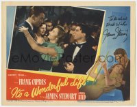 6w097 IT'S A WONDERFUL LIFE signed LC #6 1946 by James Stewart, who cuts in on Alfalfa & Donna Reed!