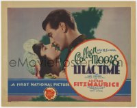 6w368 LILAC TIME TC 1928 romantic c/u of Gary Cooper & Colleen Moore about to kiss, ultra rare!