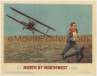 6w462 NORTH BY NORTHWEST LC #2 1959 Hitchcock, classic c/u of Cary Grant chased by crop duster!