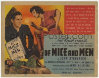 6w372 OF MICE & MEN TC 1940 different ad campaign pushing Betty Field as denying she's bad, rare!