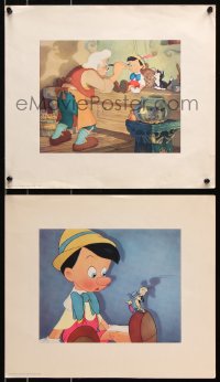 6w031 PINOCCHIO lot of 4 13x15 color prints 1940 given at premiere theater in NYC, plus program!