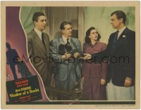 6w483 SHADOW OF A DOUBT LC 1943 Teresa Wright watches Cotten confront Ford & Carey, Hitchcock!