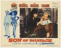 6w099 SON OF PALEFACE signed LC #6 1952 by BOTH Bob Hope AND Jane Russell, she's dry shaving him!