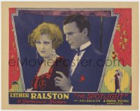 6w493 SPOTLIGHT LC 1927 great close up of young Neil Hamilton romancing pretty Esther Ralston!