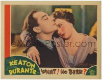 6w509 WHAT! NO BEER? LC 1933 great romantic close up of Buster Keaton showing his profile, rare!