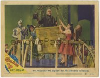 6w518 WIZARD OF OZ LC #4 R1949 Judy Garland, Ray Bolger, Lahr & Haley by Frank Morgan in balloon!
