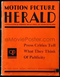 6w128 MOTION PICTURE HERALD exhibitor magazine July 15, 1933 with MGM 1933-34 campaign book, rare!