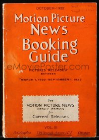 6w123 MOTION PICTURE NEWS 5.5x8 exhibitor magazine October 1922 Gloria Swanson in Beyond the Rocks!