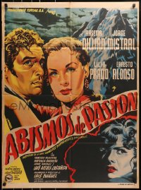 6w151 ABISMOS DE PASION Vargas style Mexican poster 1954 Bunuel's adaptation of Wuthering Heights!