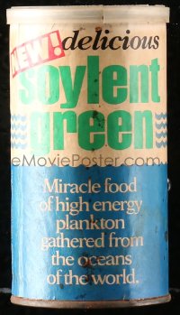 6w275 SOYLENT GREEN promo can 1973 delicious miracle food of high energy plankton, very rare!