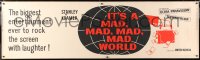 6w010 IT'S A MAD, MAD, MAD, MAD WORLD paper banner 1964 best different Saul Bass-like art, rare!