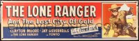 6w011 LONE RANGER & THE LOST CITY OF GOLD paper banner 1958 masked Clayton Moore c/u, ultra rare!