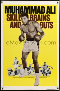 6w181 SKILL BRAINS & GUTS 1sh 1975 best image of Muhammad Ali in boxing trunks & gloves raised!