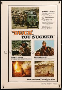6w202 FISTFUL OF DYNAMITE advance 28x41 special poster 1972 Leone, Steiger, Coburn, Duck You Sucker!
