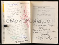 6w090 MAKING OF THE WIZARD OF OZ signed hardcover book 1977 by Bolger, Hamilton AND 13 Munchkins!
