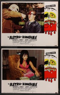 6w355 ASTRO-ZOMBIES 8 LCs 1968 Ted V. Mikels, psycho killer + sexy Tura Santana, rare complete set!