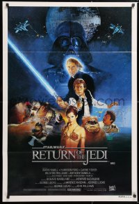 6x166 RETURN OF THE JEDI Aust 1sh 1983 George Lucas classic, Hamill, Harrison Ford, Sano art