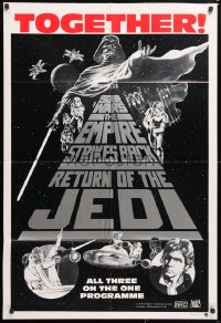 6x196 STAR WARS TRILOGY Aust 1sh 1983 George Lucas, Empire Strikes Back, Return of the Jedi!