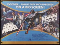 6x149 STAR WARS/EMPIRE STRIKES BACK British quad 1980 George Lucas classic sci-fi epic!