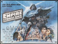 6x130 EMPIRE STRIKES BACK white title style British quad 1980 George Lucas, different Tom Jung art!