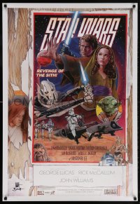 6x246 REVENGE OF THE SITH signed 27x40 commercial poster 2005 by artist Matt Busch, Star Wars!