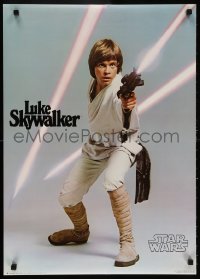 6x074 STAR WARS 20x28 commercial poster 1977 image of Luke Skywalker, firing blaster!