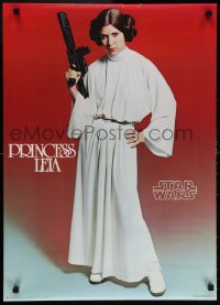 6x069 STAR WARS 20x28 commercial poster 1977 full-length image of Carrie Fisher as Princess Leia!