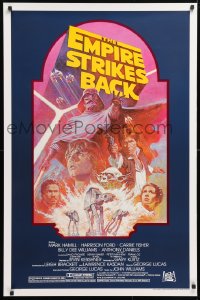 6x109 EMPIRE STRIKES BACK studio style 1sh R1982 George Lucas sci-fi classic, cool artwork by Tom Jung!