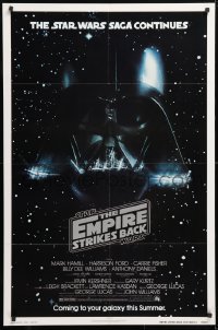 6x102 EMPIRE STRIKES BACK NSS style advance 1sh 1980 George Lucas classic, Vader in space!