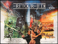 6x172 RETURN OF THE JEDI French 8p 1983 George Lucas classic, different art by Michel Jouin!