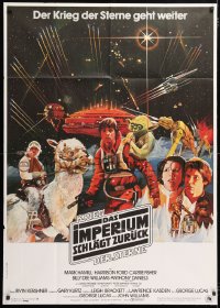 6x133 EMPIRE STRIKES BACK German 33x47 1980 George Lucas sci-fi classic, cool different artwork!