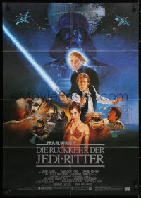 6x174 RETURN OF THE JEDI German 1983 George Lucas classic, Mark Hamill, Harrison Ford, Sano art!