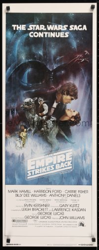 6x118 EMPIRE STRIKES BACK int'l insert 1980 best Gone with the Wind style art by Roger Kastel!