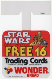 6x061 STAR WARS shelf hanger 1977 free trading cards in specially marked loaves of Wonder Bread!