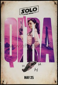 6x284 SOLO teaser DS 1sh 2018 A Star Wars Story, Howard, classic title, sexy Emilia Clarke as Qi'ra!