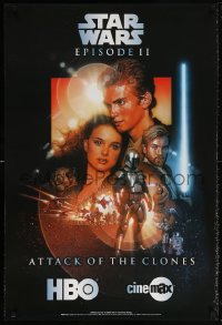6x242 ATTACK OF THE CLONES tv poster 2003 Star Wars Episode II, Struzan art, now on HBO & Cinemax!