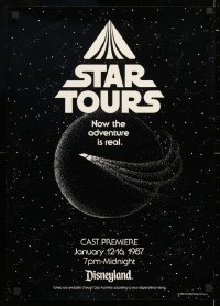 6x212 STAR TOURS 17x24 special poster 1987 Star Wars, rare cast premiere for Disneyland employees!