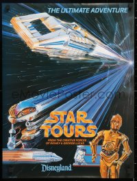 6x208 STAR TOURS 18x24 special poster 1986 Star Wars & Disney, Delaney art of C-3PO & R2-D2!