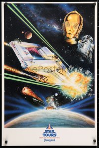 6x213 STAR TOURS 20x30 special poster 1987 Walt Disney & Star Wars, cool art by Kriegler!