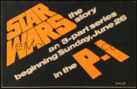 6x064 STAR WARS 11x17 special poster 1977 an 8-part series in the Seattle Post Intelligencer, rare!